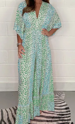 🔥50% OFF💃2024 NEW STYLE V-neck Leopard print Dress 💝