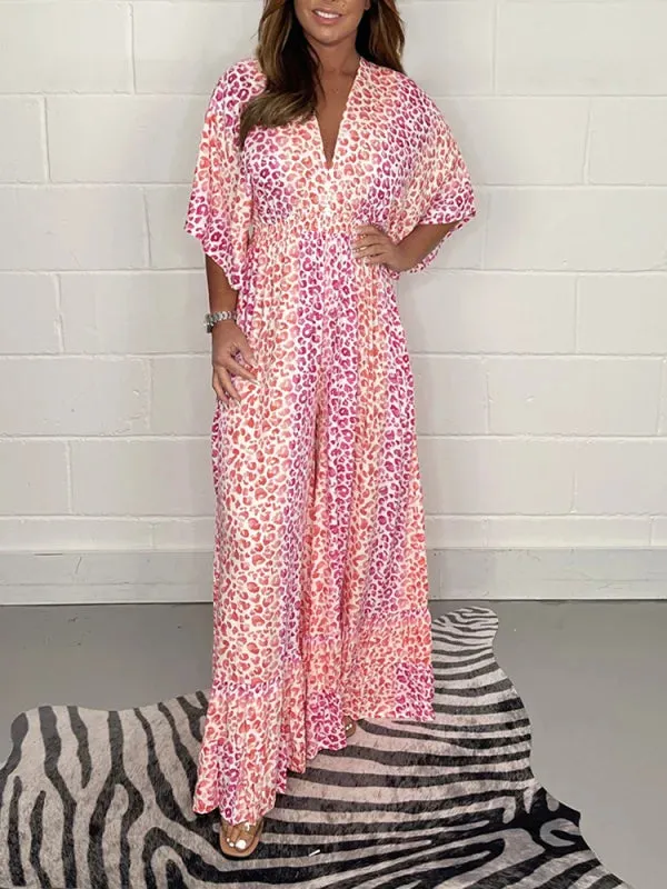 🔥50% OFF💃2024 NEW STYLE V-neck Leopard print Dress 💝