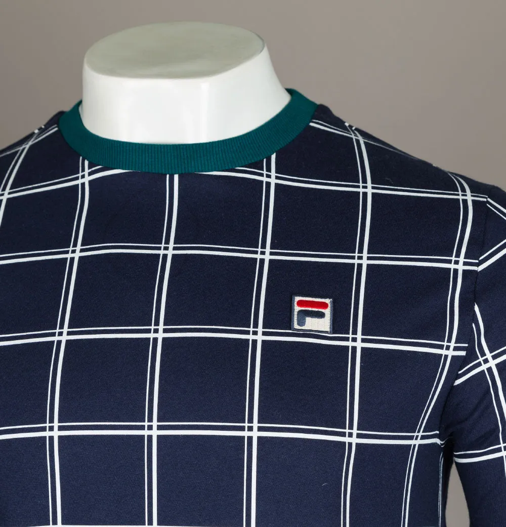 Fila Vintage Slate Ringer T-Shirt Navy